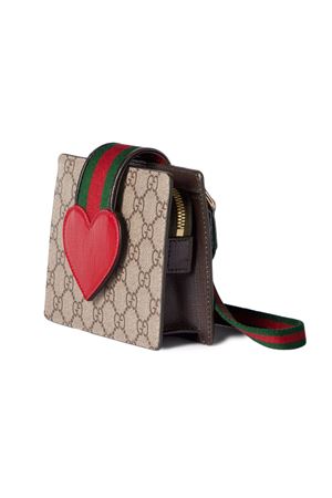 borsa in pelle marrone GUCCI KIDS | 793830KAAAP9751